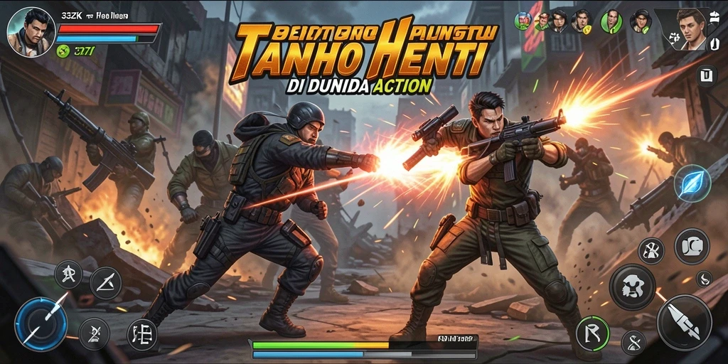 Gameplay menegangkan pada 33ZK dengan aksi cepat dan karakter unik.