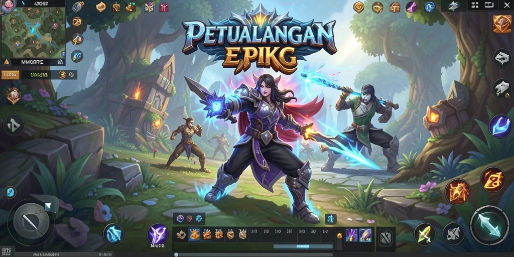 Tampilan gameplay yang epik dari ADG62 dalam dunia MMORPG.