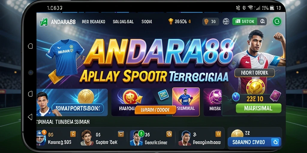 Tampilan layar utama aplikasi ANDARA88 yang dinamis dan interaktif.