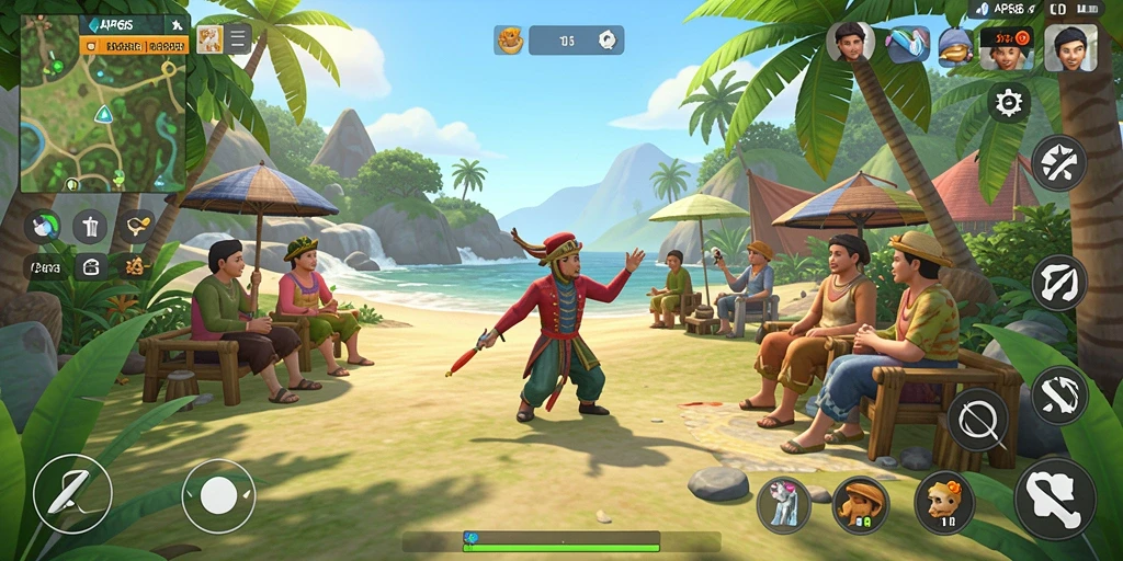 Tampilan gameplay menarik dari AP686 dengan grafis cerah dan tantangan seru.