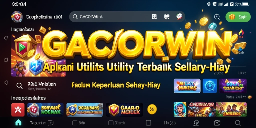 Tampilan user-friendly GACORWIN dengan fitur-fitur Utility yang bermanfaat.