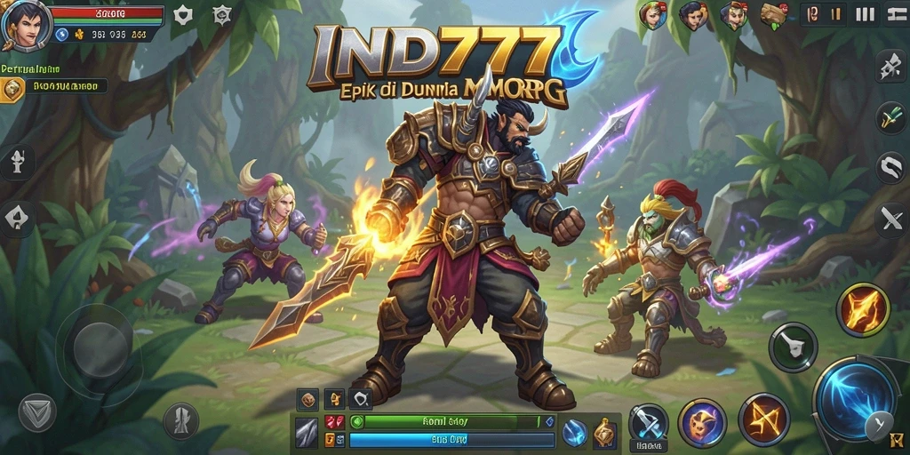 Gameplay <strong>IND777</strong> menampilkan pertempuran epik dan eksplorasi dunia yang luas.