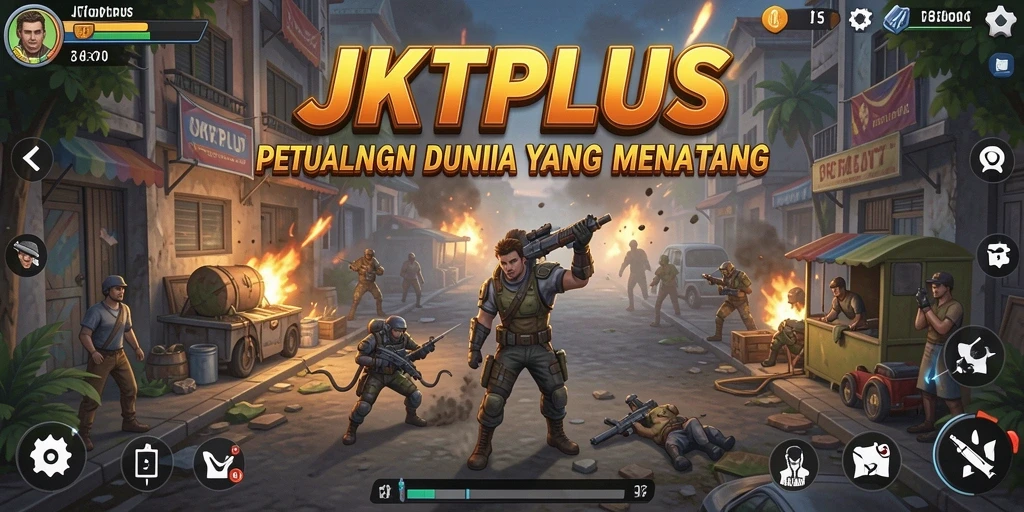 Tangkapan layar JKTPLUS menampilkan aksi petualangan yang mendebarkan.