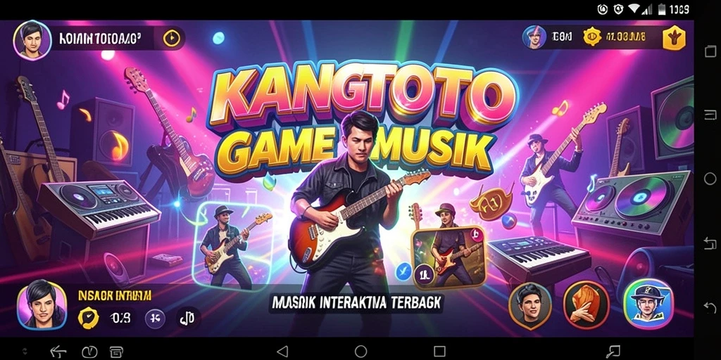 Gameplay KANGTOTO menampilkan pengguna saat bernyanyi dengan musik latar.