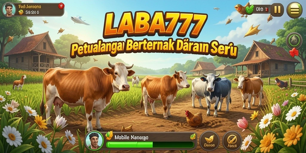 Tampilan gameplay LABA777 yang menarik saat bertani dan merawat hewan.