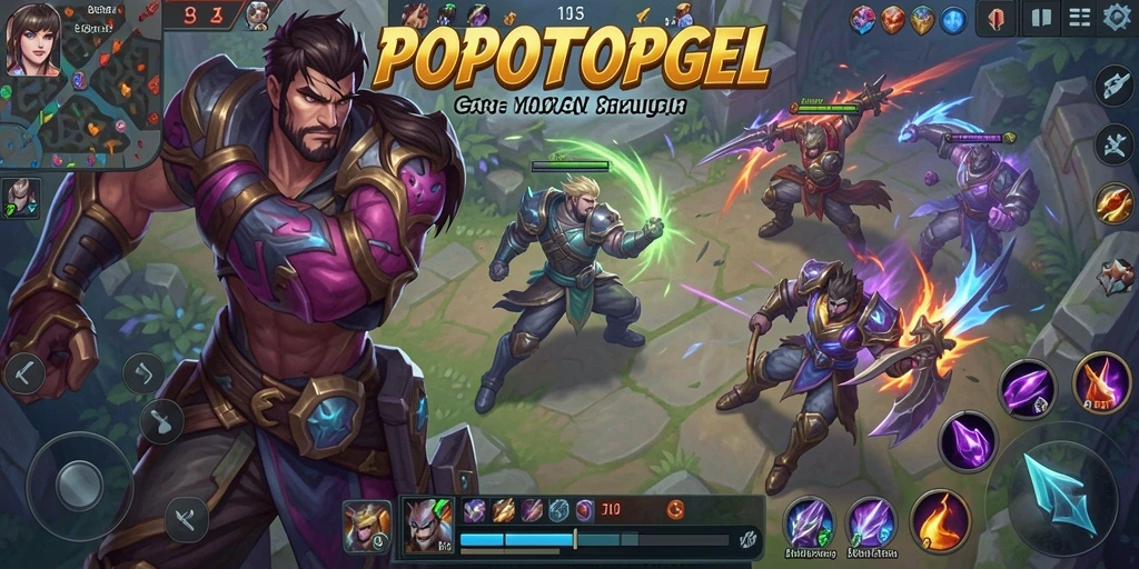 Screenshot dari gameplay intens di POPOTOPGEL.