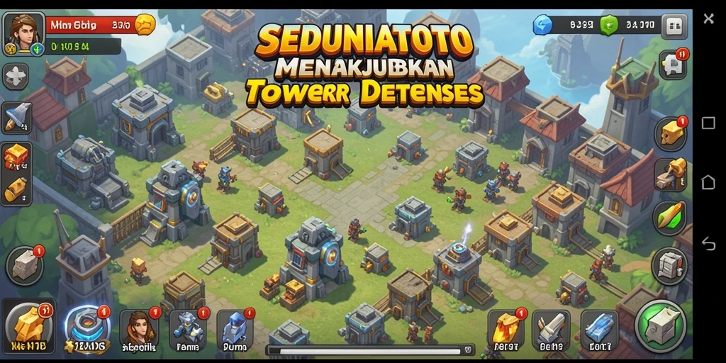 Tangkapan layar gameplay menampilkan aksi Tower Defense yang seru.